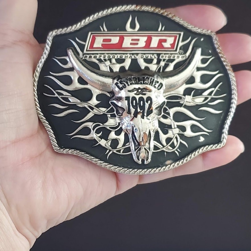 Montana Silversmiths PBR Professional Bull Riders Belt Buckle Bull Skull